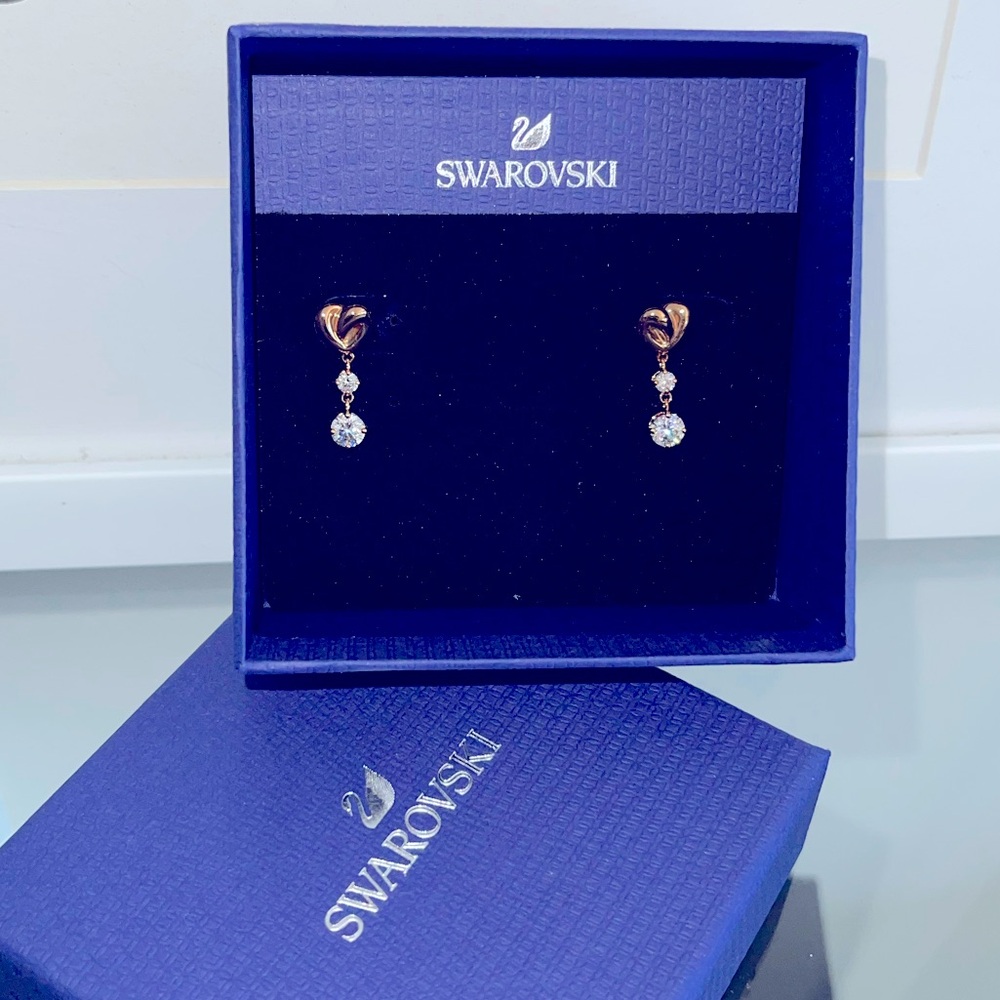 Lifelong Rose Gold Swarovski Heart Earrings💕